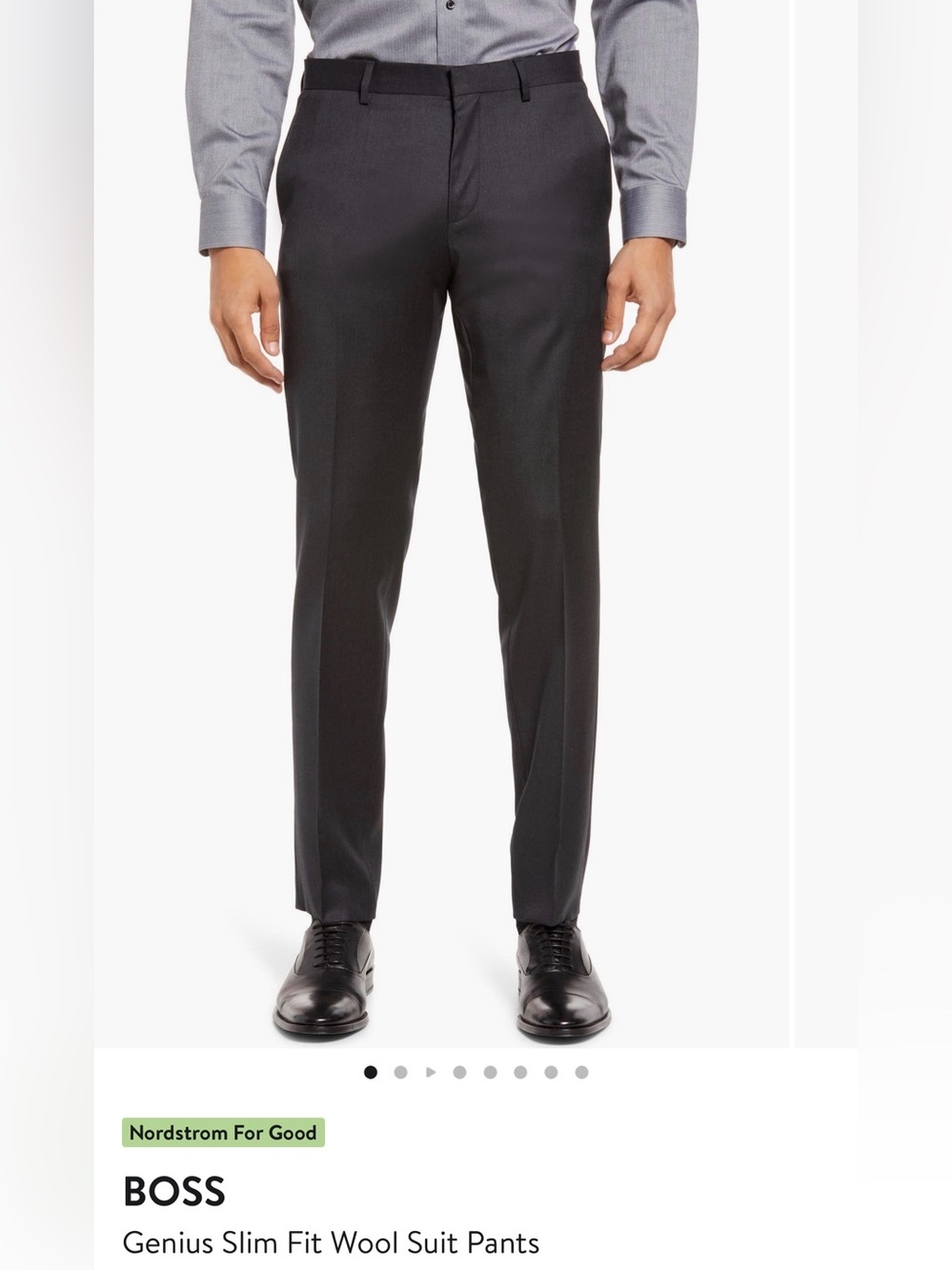 BOSS Slim Fit Wool Suit Pants in Black - NWOT